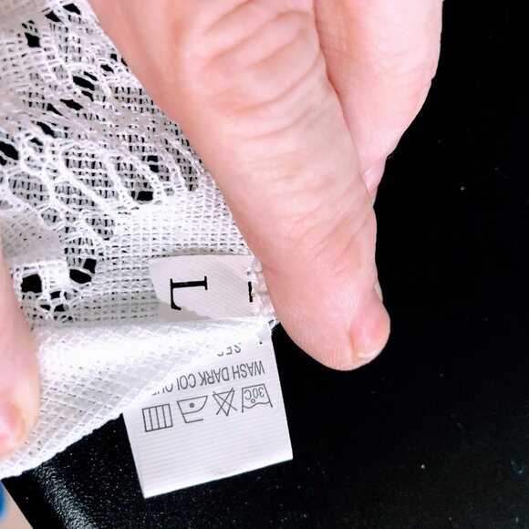 NEW Swimsuit Womens Pullover Coverup 3/4 Sleeves Large White V-Neck Knit Fabric - Picture 12 of 14